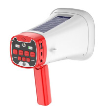 Solar Megaphone Speaker Portable Wireless BT PA Bullhorn Outdoor Recording Speaker Multifunctional Handheld Amplifier,C