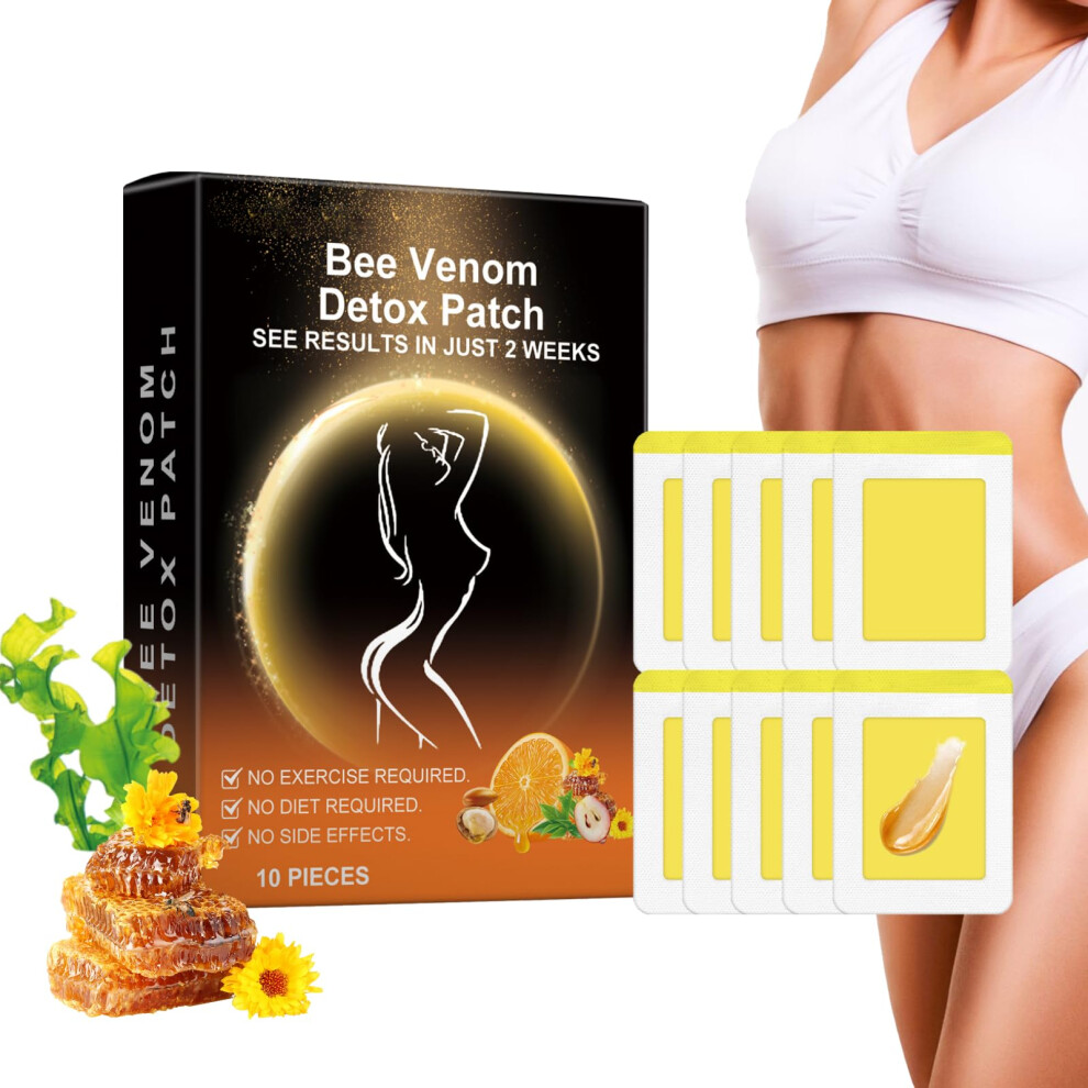 Bee Venom Detox Patches 30PCS for Body Shaping and Firming, Seaweed and Lotus Leaf Belly and Waist Stickers for Women and Men