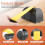 16.4 Ft Magnetic Wall Mount Retractable Belt Barrier, Crowd Control Wall Barrier Fixed Safety Belt with ABS Case 5