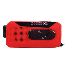 Notfall-Hand-Solarradio mit 2000mAh LED-Taschenlampe – Rot EU