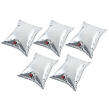 5Pcs 20L Liquid Waterproof Aluminum Beverage Storage Bags with Butterfly Valve