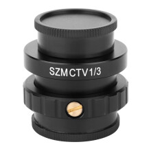 C-Mount Adapter for Trinocular Stereo Microscope Applications, Increase the Shooting Image Display Area and Wide of View with 3x Magnifying Effect