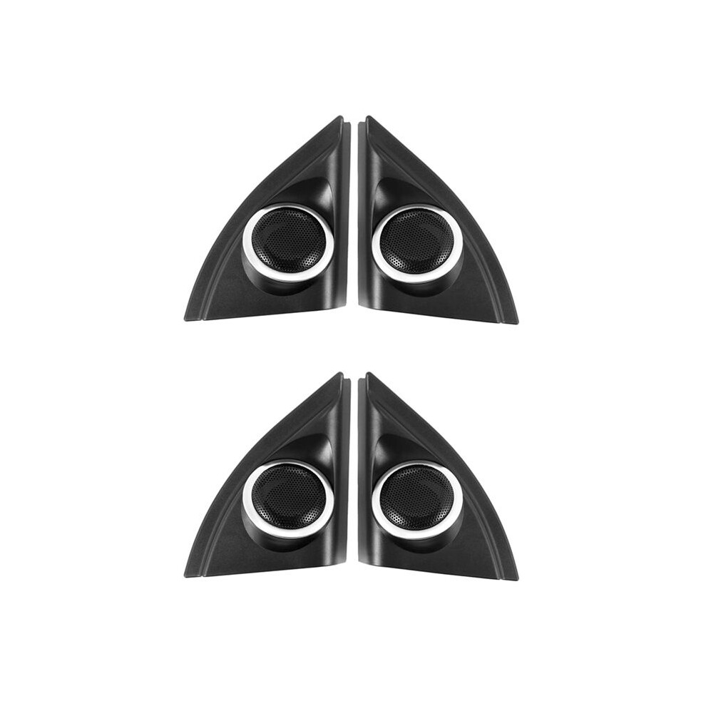 4X Car Door Panel Audio Horn Cover Tweeter Triple-Cornered Speaker Loudspeaker Cover For Vios Yaris 2013-2019 Black 6131969987188