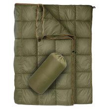 Outdoor Lightweight Down Blanket Packable Travel Quilt Waterproof Hiking Gear Compact Insulated Sleep Accessory Cam Gray