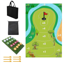 C style80*150CMIndoor and Outdoor Golf Practice Set with Hitting Mats Ideal for Adults and Families Including Stick and Chip Games for Kids