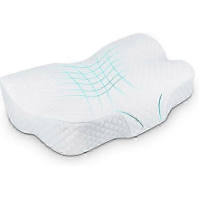 Ergonomic orthopedic pillow with 1 washable pillowcase, memory foam neck pillow, butterfly Cs fast