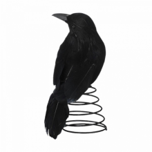 Gothic Crow Tree Topper for Holiday Decor, Spooky Porch and Wedding Reception Accents