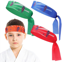 90.00X4.50X0.10CM4pcs Ninja Headbands Japanese Karate Headband Kids Ninja Party Favors Decorations Birthday Theme Party Supplies
