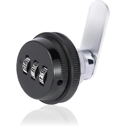 3 Digit Combination Lock Black Zinc Alloy Mechanical Code Lock Code Box Security Number Lock For Armo Mailbox