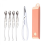 pink3 Pieces Seafood Tool Set Crab Shrimp Pliers Spoon Set Lobster Crab Cracker Tools Kitchen Accessories Multi Purpose Use 1