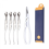 Set di 3 utensili per frutti di mare, pinze, cucchiaio, cracker, rosa 1