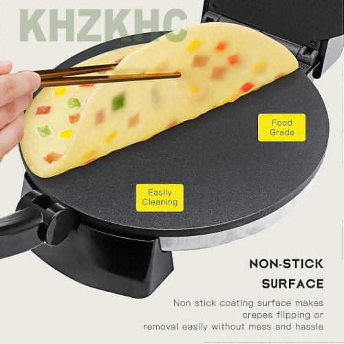 Electric Tortilla Maker DoubleSided Baking NonStick Surface AntiScald Handle For Homemade Bread 2