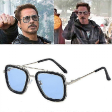 Occhiali da sole quadrati Tony Stark Iron Man per uomo, sportivi esterni pesca