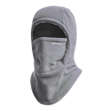 Berretto da uomo in maglia con fodera in pile grigio, traspirante, sciarpa, per interni ed esterni