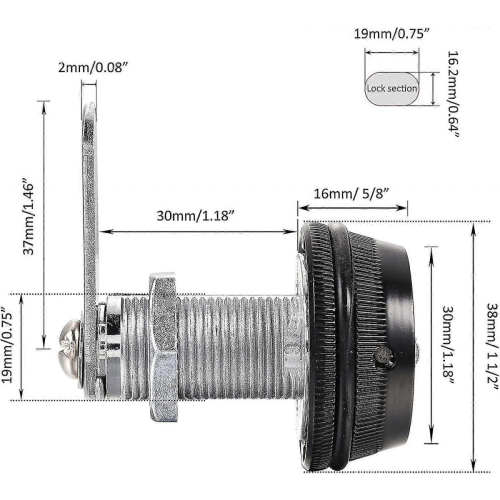 3 Digit Combination Lock Black Zinc Alloy Mechanical Code Lock Code Box Security Number Lock For Armo Mailbox 1