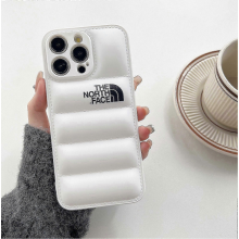 Weiße iPhone XR Daunenjacke-Serie, kompatibel mit Apple 16Pro Hülle, sturzsicher