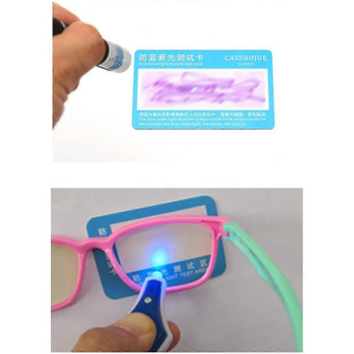 Occhiali anti luce blu rosa-verdi per bambini, con protezione UV e antiriflesso, per computer e gioco 2