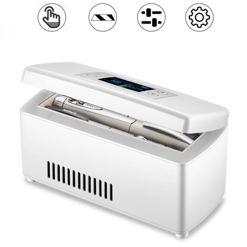 MulticolorStorage Case Pouch Medicine Refrigerator Adjustable 2-18C LED Display Multiple Charging Option Travel Essential 1