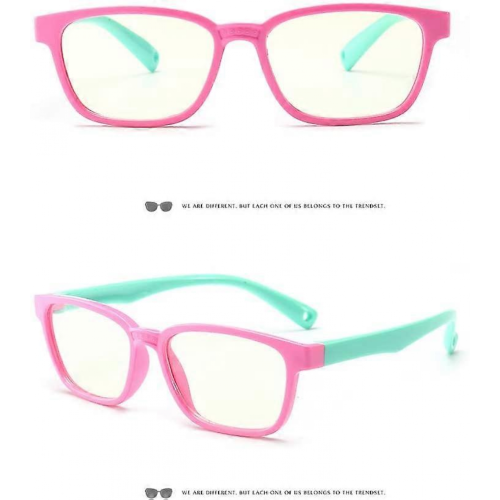 Occhiali anti luce blu rosa-verdi per bambini, con protezione UV e antiriflesso, per computer e gioco 1