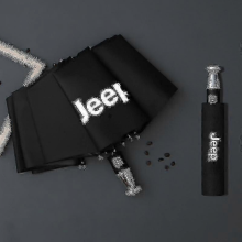 Jeep Rain Windfester Regenschirm mit 10 Streben und Auto-Logo