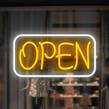 MulticolorStyle HOpen Sign Neon LED Light Bar Cake Shop Decor Dimmable Business Illuminated Signage