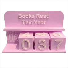 Bookshelf Decor Book Read This Year Counter, 3d Challenge Reading Tracker, Reading Challenge Gift