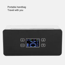 Small Insulin Cooler Refrigerator Mini LED Display Portable Insulin Cooler Box for Travel Car Black