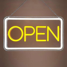 MulticolorStyle FOpen Sign Neon LED Light Bar Cake Shop Decor Dimmable Business Illuminated Signage