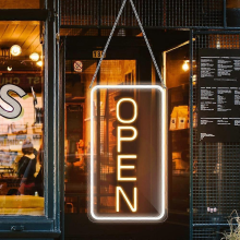 MulticolorStyle AOpen Sign Neon LED Light Bar Cake Shop Decor Dimmable Business Illuminated Signage