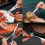 Set di 3 utensili per frutti di mare, pinze, cucchiaio, cracker, rosa 2