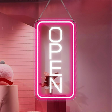 MulticolorStyle DOpen Sign Neon LED Light Bar Cake Shop Decor Dimmable Business Illuminated Signage