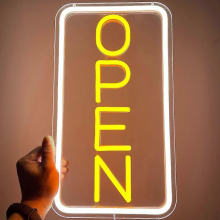 MulticolorStyle JOpen Sign Neon LED Light Bar Cake Shop Decor Dimmable Business Illuminated Signage