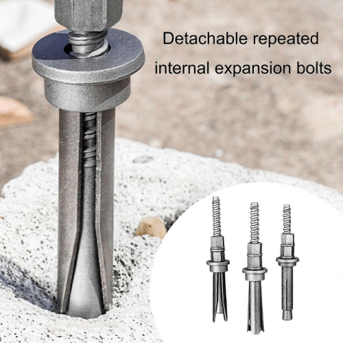 Boulon d'expansion détachable à embase plate en acier au carbone, fixations réutilisables, multicolore 1