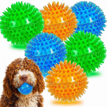 556 Pack Squeaker Dog Balls with High Bounce Rubber Spikes, Ideal for Teething Puppies, Small and Medium Aggressive Chewers Edition 1110