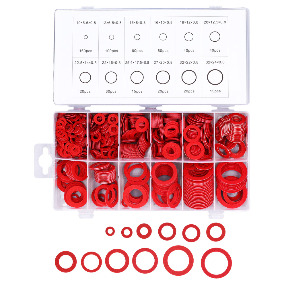 Sealing Washer Assorted Kit Fibre Washer For Transformers, Insulation Washer High Quality Fibre Corrosion Resistance Heat Resistance Elasticity With 9175034330773