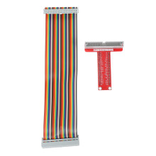 RPi GPIO Breakout Expansion Board + Ribbon Kabel + Monterad T Type GPIO Adapter 20Cm FC40 40Pin Flat Ribbon Kabel för Raspberry Pi 3 2 Model B & B+