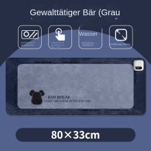 (Digital anzeige Fünf-Gang-Timing 80*33, Gewalttätiger Bär Grau) Wasserdichtes Desktop-Heizkissen