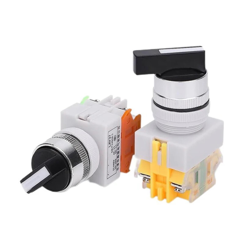 22Mm Rotary Selector Switch 3 Position With Lock 2No Industrial Secure Easy Selection 9187378449653