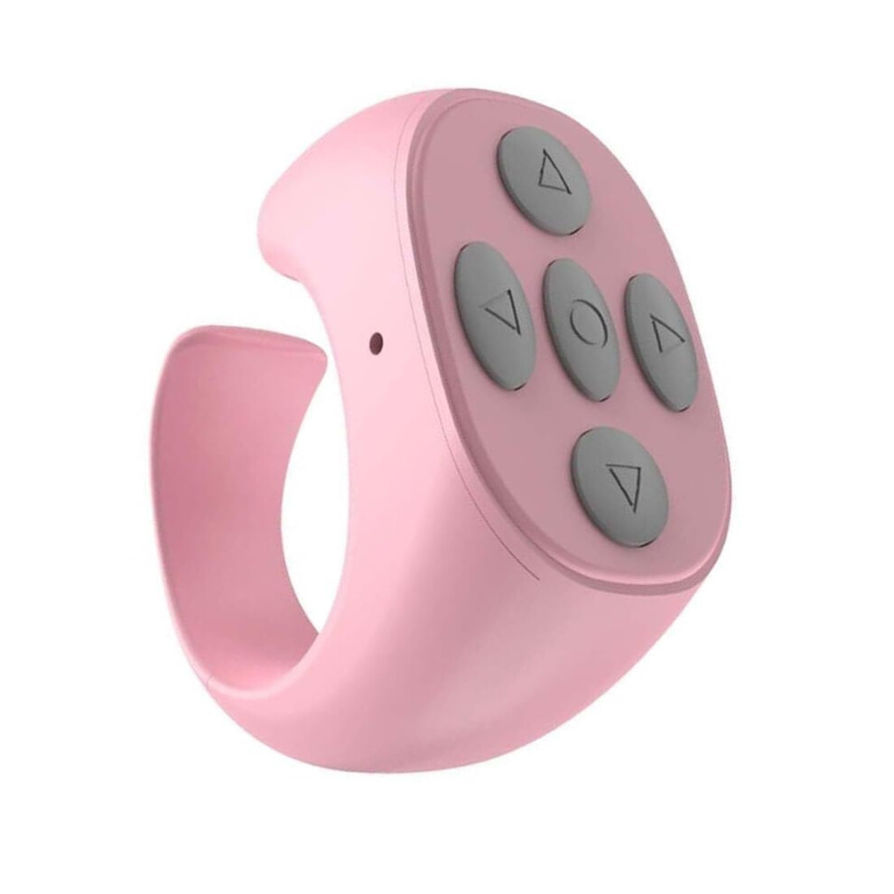 Remote Control - Wireless Bluetooth Remote Control With Smart Functionality, Camera Shutter And Page Turner, Finger Scroller Pink 9382693290212
