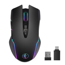 Wireless Gaming Mouse Mover Mouse Jiggler mit Ein-/Aus-Taste Halten Sie Den Computer Wach, Leiser Klick, Wiederaufladbare Optische Maus
