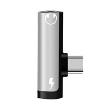 2 In1 Type C Adapter Splitter voor Naar 3.5Mm Audio Hoofdtelefoon Opladen Jack Oortelefoon AUX Kabel Connector-C