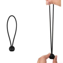 Bungee Cord Tensioners Black Rubber Ball Ends For Tarpaulin Tent Camping Outdoor Storage 10/15/20 Cm Cords Elastic