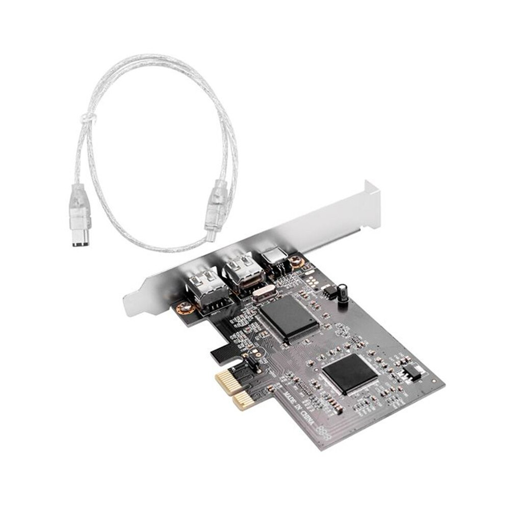 PCI Express X1 PCI-E FireWire 1394A IEEE1394 Controller Card 3 Port for Desktop