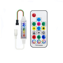 17-Tasten-Fantasie-Musik-LampengüRtel-Controller, -Kopf, Bunter 5-24V-LED-Niederdruck-Lichtstreifen