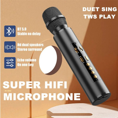 TWS Wireless Karaoke Microphone with  Speaker Home Party Performance Singing Microphone for Kids- 1