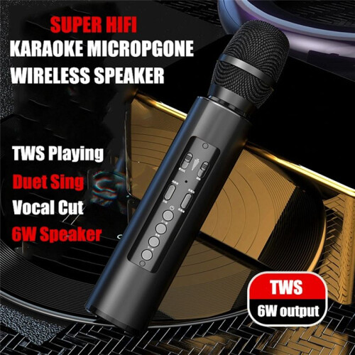 TWS Wireless Karaoke Microphone with  Speaker Home Party Performance Singing Microphone for Kids- 2