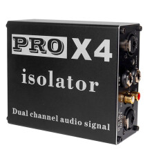 PRO X4 Multifunktionaler Audioisolator, 6,5 mm 3,5 mm XLR RCA Audio-GeräUschisolator, Aktueller Akustikfilter-Erdungsfilter