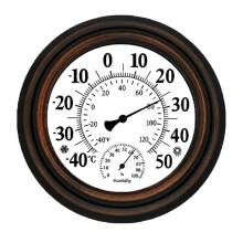 20 Cm Antikes Innen-AußEn-Thermometer, Hygrometer, Temperatur- und Luftfeuchtigkeitsmesser, Wanduhr, Thermometer für Heimdekoration