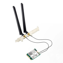 Pour BE200 WiFi 7 M.2 Carte 5.4 BE200NGW 2.4G/5G/6 GHz Adaptateur Sans Fil Carte RéSeau avec Antennes (6Dbi)