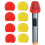 120PCS Cubierta de MicróFono Desechable Cubierta de MicróFono No Tejida Cubierta Antipolvo Cubierta de MicróFono-Rojo + Amarillo 1